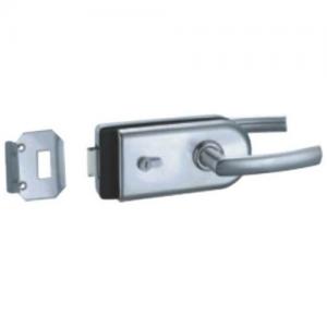 High Security Zinc Alloy Glass Lock With Chrome Plating Sliding Lock