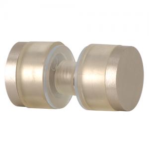 Modern Cylinder Shaped Back To Back Glass And Wood Door Handle