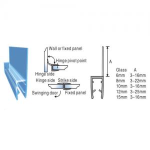 PVC Bath Shower Screen Door Seals For 6-19mm Glass, Shower Door